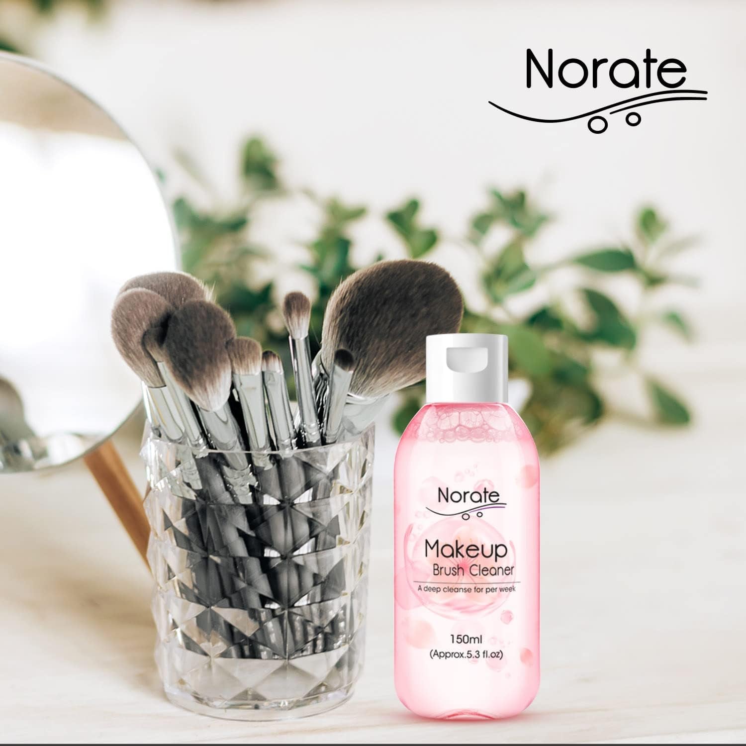 Makeup Brush Cleaner, Make up Brush Cleansers Solution, Makeup Cleaner for Makeup Brushes, Beauty Sponge, Powder Puff, Deep Clean Brush Shampoo, Gentle Formula & Cruelty Free 5.3 FL.OZ