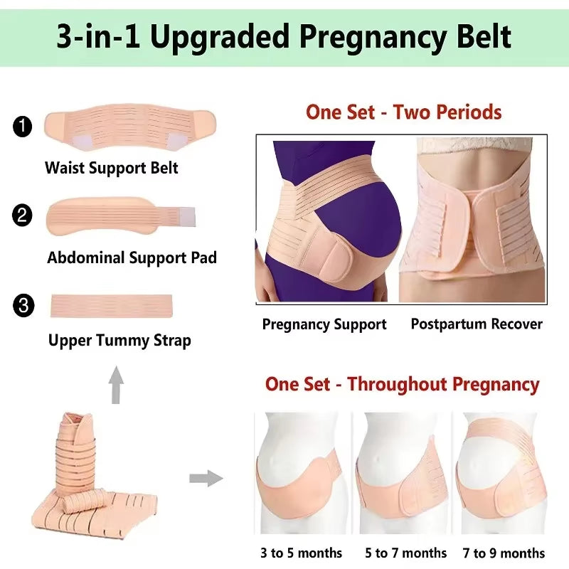 Maternity Support Belly Band - Adjustable Waist Care Belt for Pregnant Women