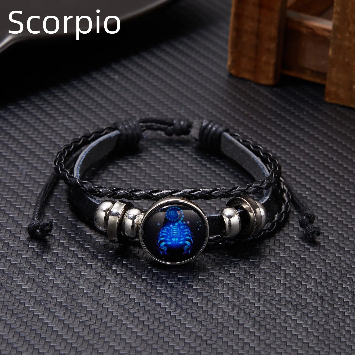 Luminous Zodiac Sign Charm Bracelets for Men and Women - Vintage Multilayer Leather Wrap Bangle, Ideal Birthday Gift