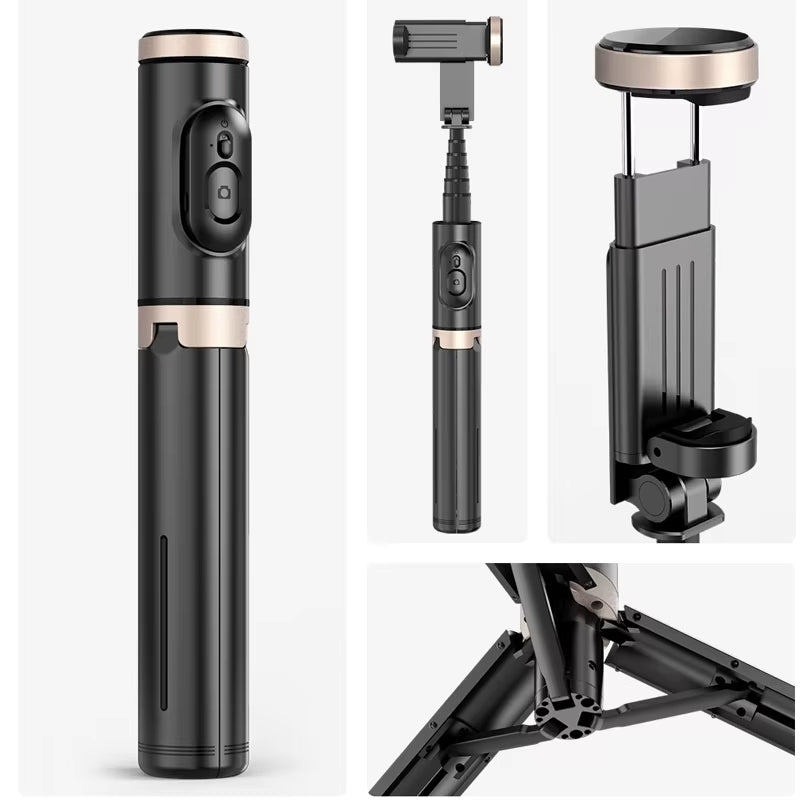 Bluetooth Wireless Extendable Selfie Stick Tripod Monopod with Remote for Huawei, iPhone 13 Pro Max, and Xiaomi Phones
