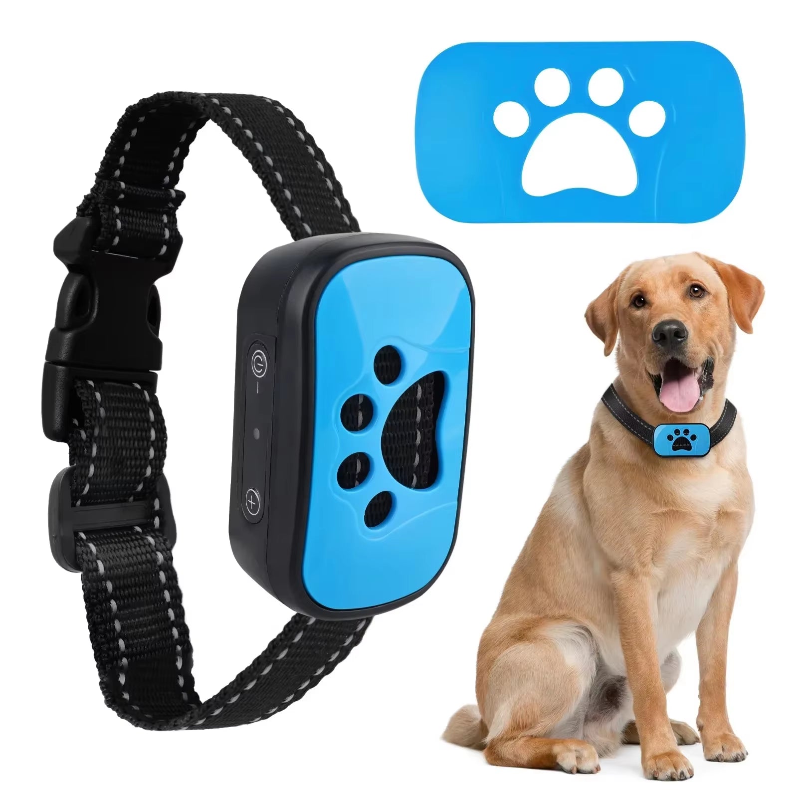 USB Rechargeable Ultrasonic Anti-Barking Training Collar for Dogs with Vibration Feature