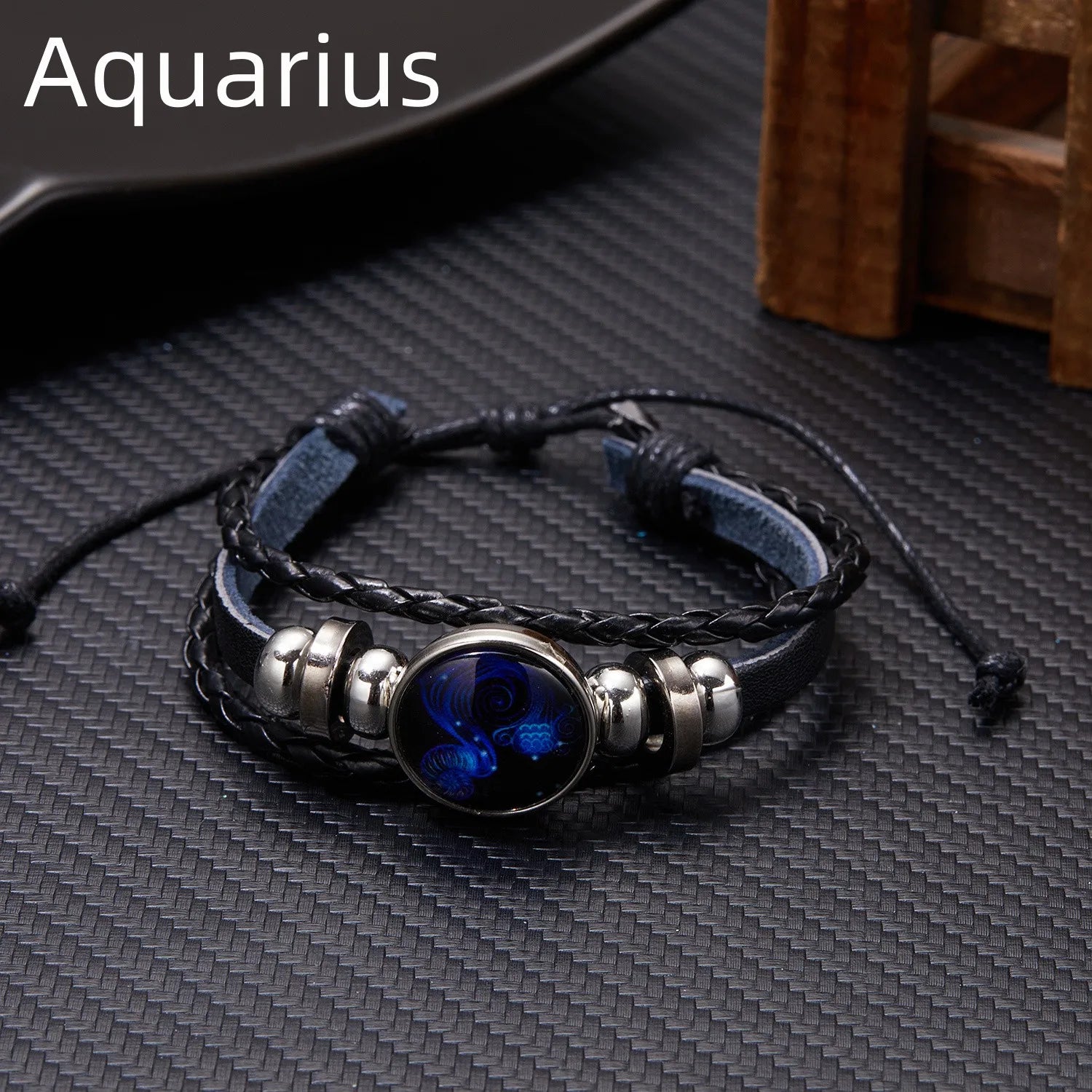 Luminous Zodiac Sign Charm Bracelets for Men and Women - Vintage Multilayer Leather Wrap Bangle, Ideal Birthday Gift