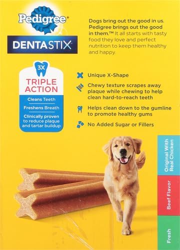 DENTASTIX Large Dog Dental Care Treats Original, Beef & Fresh Variety Pack, 2.73 Lb.Pack (51 Treats) - CommunityRateLLC