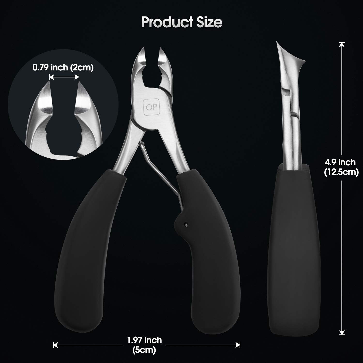 Professional Podiatrist Toenail Clippers for Ingrown and Thick Nails - Precision Diabetic Pedicure Tool with Curved Edge Trimmer, X5 Silver