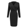 Elegant Women Bodycon White Dresses Sexy Deep V Neck Pleated Long Bag Hip Dress Autumn Winter Clubwear Clothes Streetwear Robes