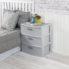 3 Drawer Wide Weave Tower Cement - CommunityRateLLC