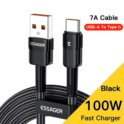 100W USB Type-C to USB-C Fast Charging Cable, 3M Length, Compatible with MacBook, Samsung, and Xiaomi