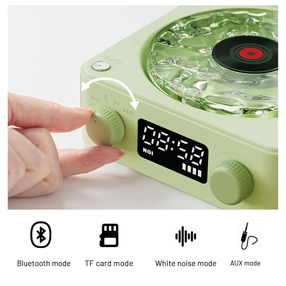 Portable Mini Retro Bluetooth Speaker with RGB Light - Vintage Sleep Aid & Subwoofer, TF Card Support