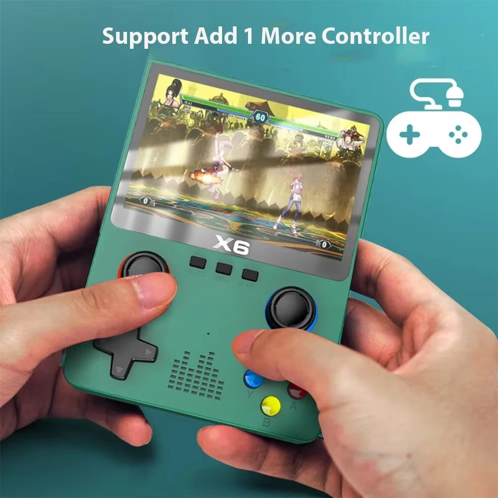 X6 Handheld Game Console - 3.5" IPS Screen, Dual Joystick, 11 GBA Simulators - Perfect Gift for Kids!