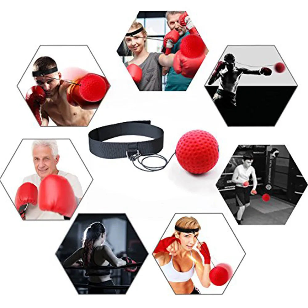 Reflex Speed Training Boxing Ball with Headband for Enhanced Hand-Eye Coordination and Fitness in Martial Arts