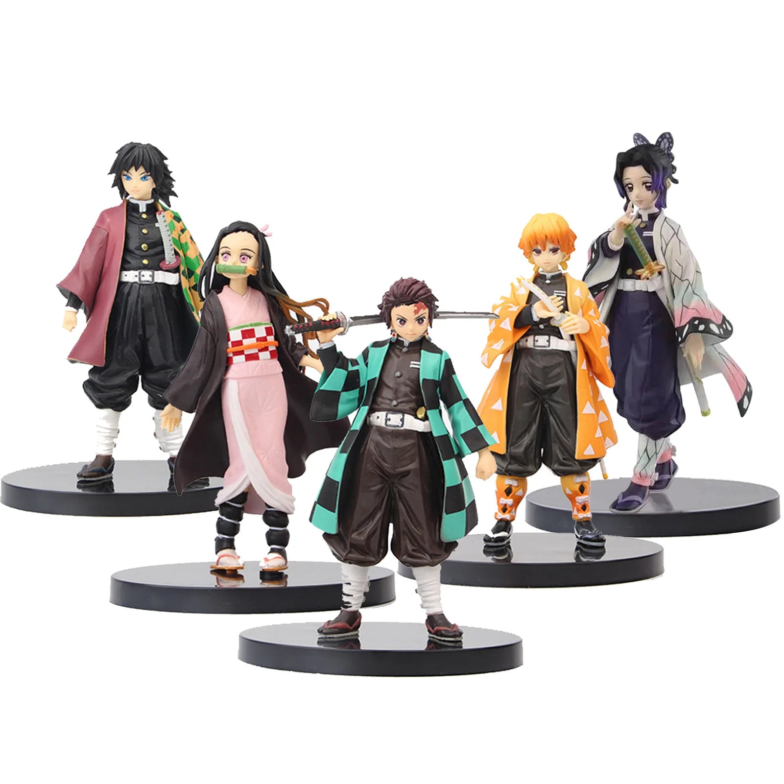 Anime Demon Slayer Action Figures - Kamado Tanjirou, Nezuko, Zenitsu, and Inosuke PVC Model Collectibles