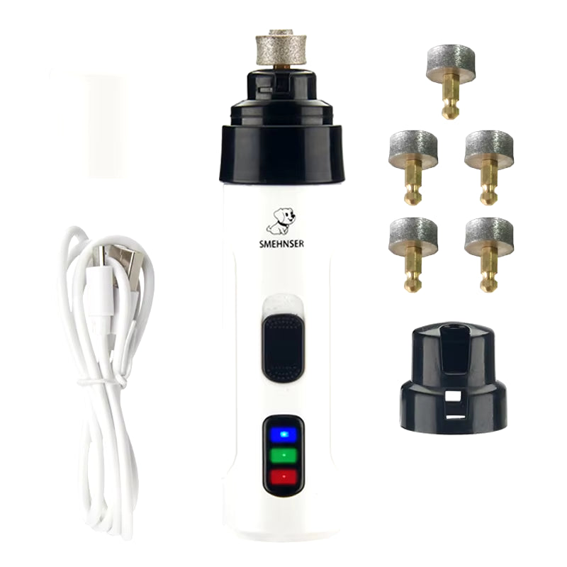 Rechargeable Electric Dog and Cat Nail Grinder with USB Charging - Professional Grooming Tool for Pet Nail Care