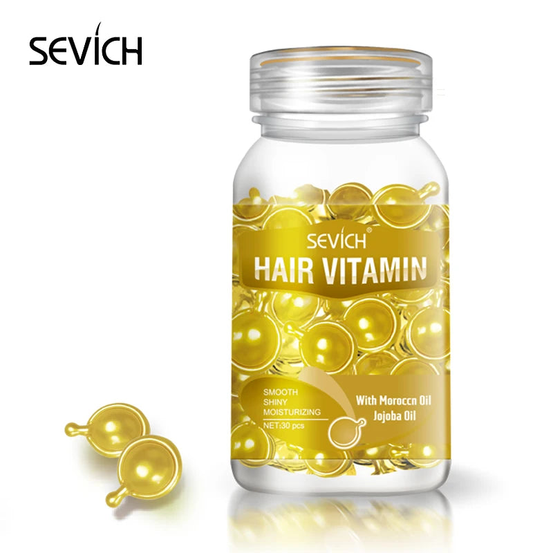 Castor Oil Keratin Complex Hair Vitamin Capsules for Nourishing Hair Regrowth and Repair, Anti-Hair Loss Treatment