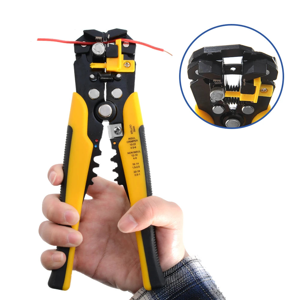 Adjustable Automatic Wire Stripper and Crimping Pliers - Multifunctional Terminal Hand Tool