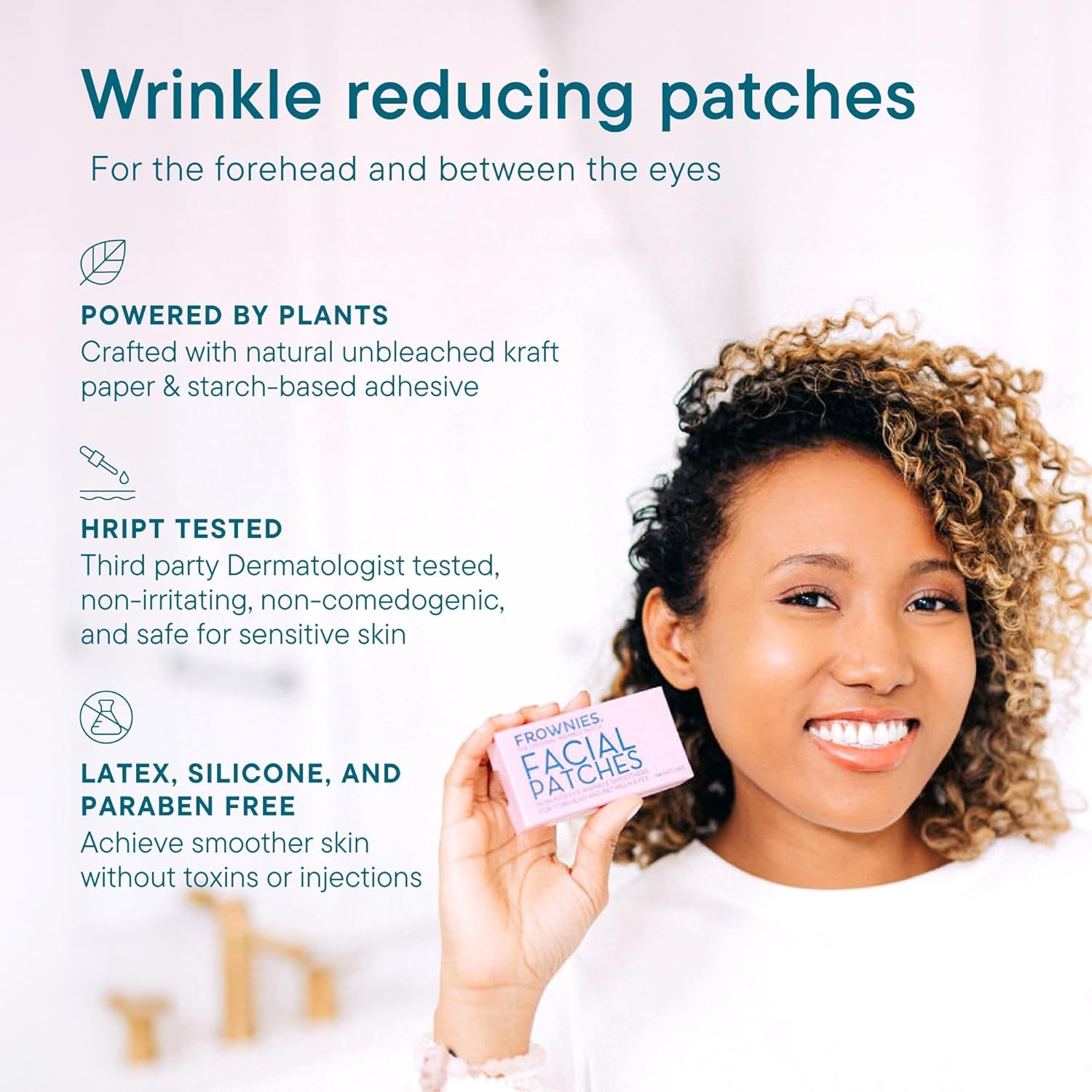 Hypoallergenic Forehead and Eye Wrinkle Patches - 144 Overnight Facial Patches for Smoothing Forehead Wrinkles and Eleven Lines - CommunityRateLLC