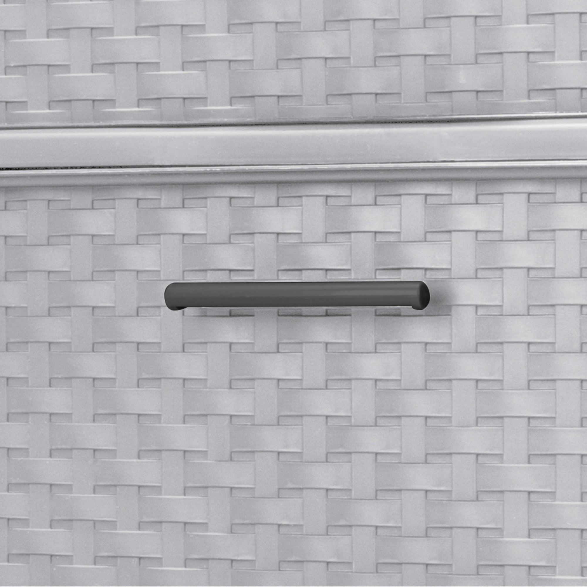 3 Drawer Wide Weave Tower Cement - CommunityRateLLC