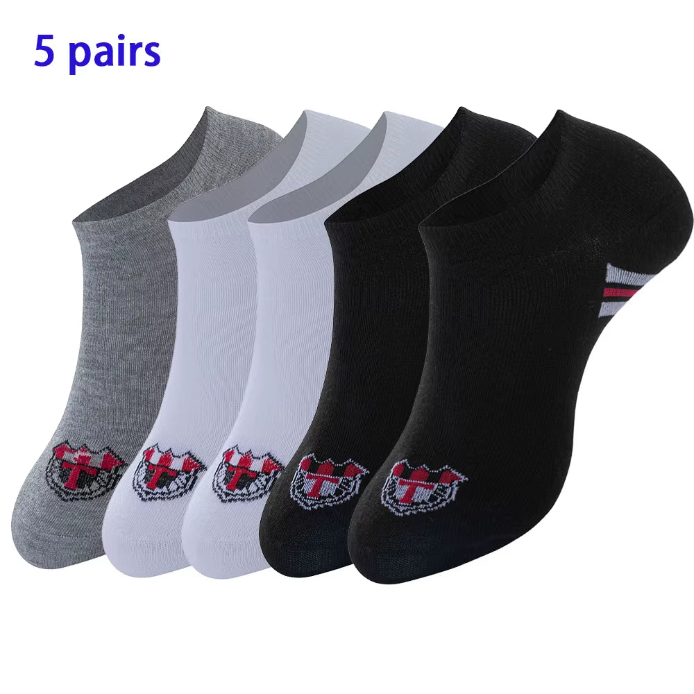 Invisible Low Cut Silicone Non-Slip Boat Socks for Men and Women - 3/5/8 Pairs, Casual Solid Color, Breathable Summer No-Show Ankle Socks