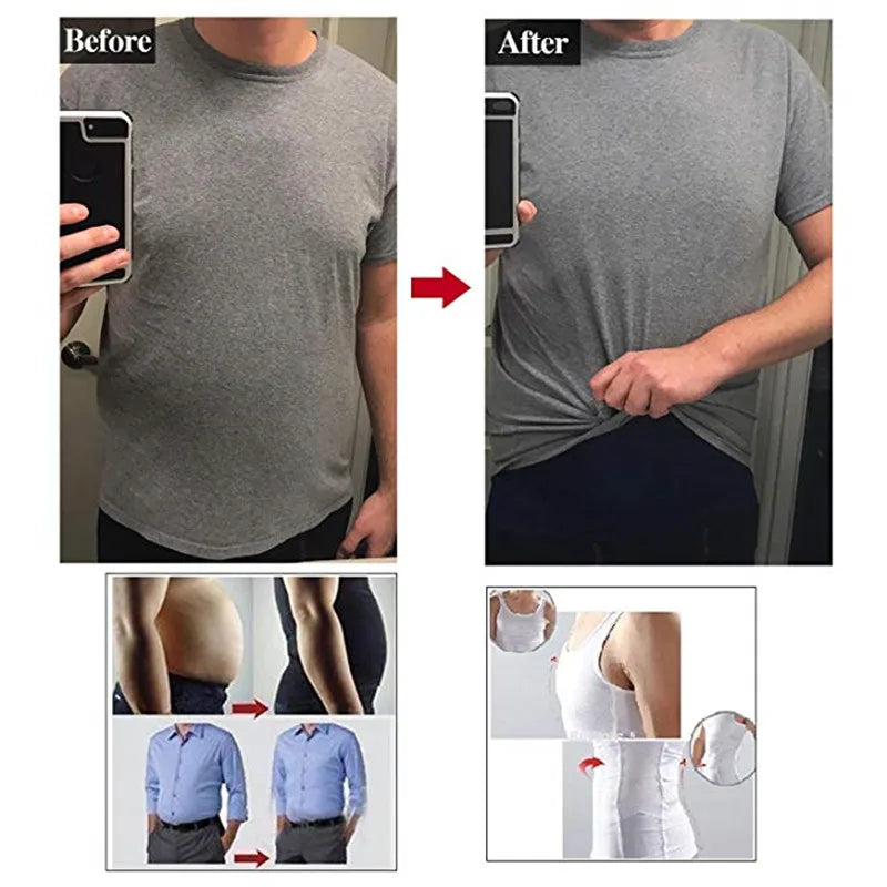 Men's Slimming Vest - Body Shaper Waist Cincher Corset for Tummy Control and Shaping