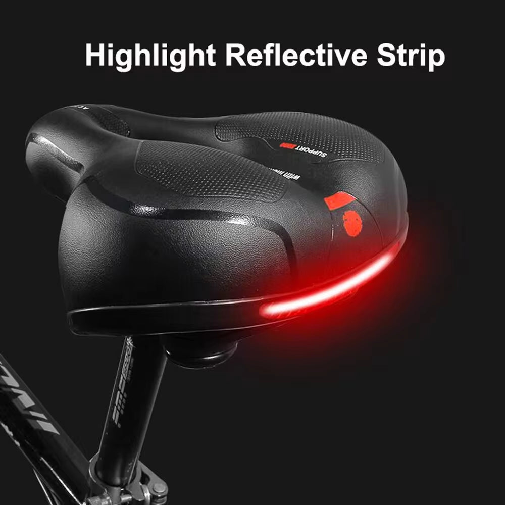 Hollow Breathable Bicycle Saddle for Men and Women - Shock-Absorbing Comfortable Seat for MTB and Road Bikes with Safety Features