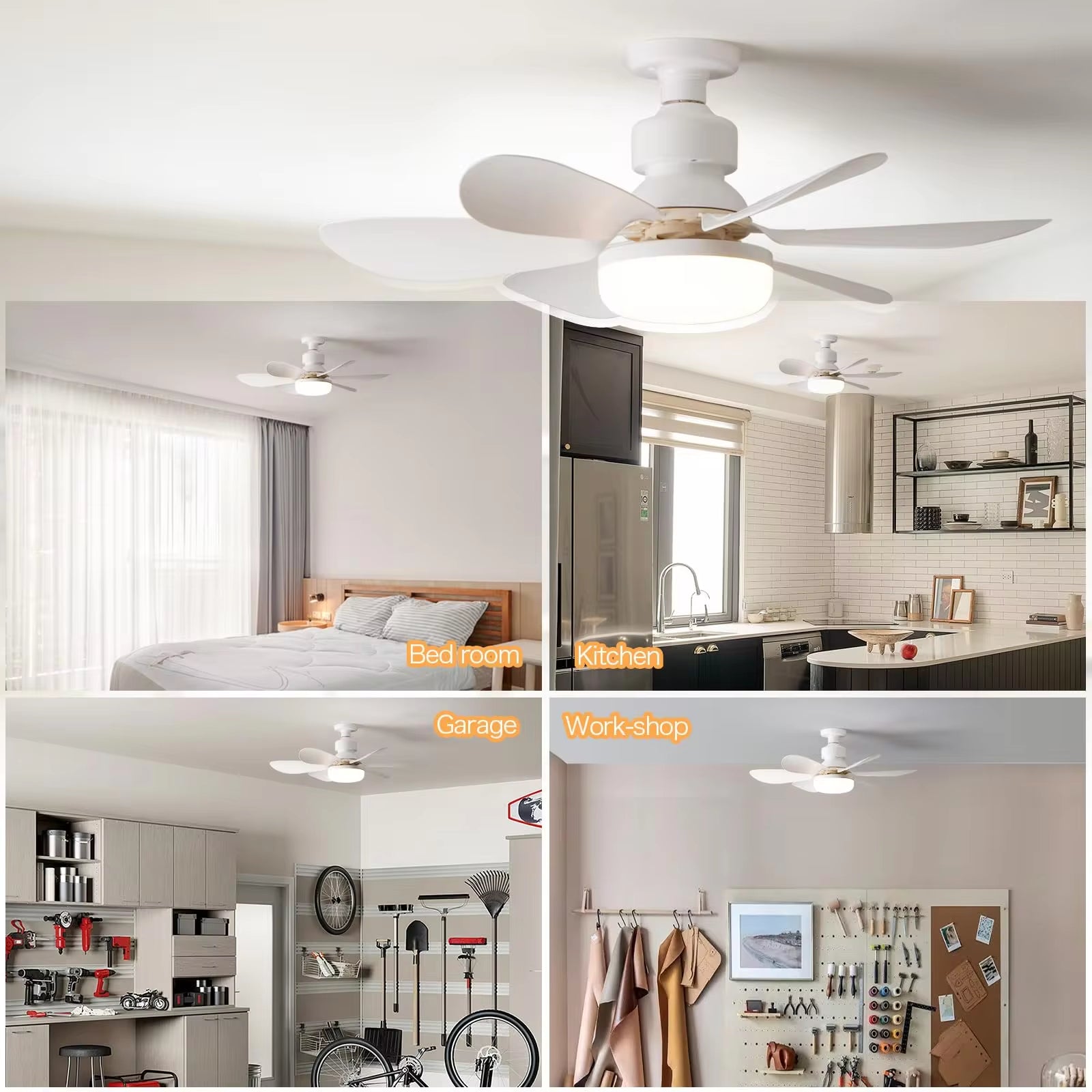 30W LED Ceiling Fan Light with Remote Control and Dimming Function, Ideal for Living Room and Study, 85-265V