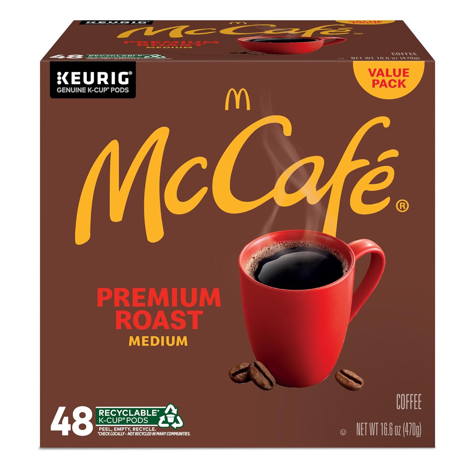 Premium Roast, Single-Serve Keurig K-Cup Pods, Medium Roast Coffee Pods Pods, 48 Count - CommunityRateLLC