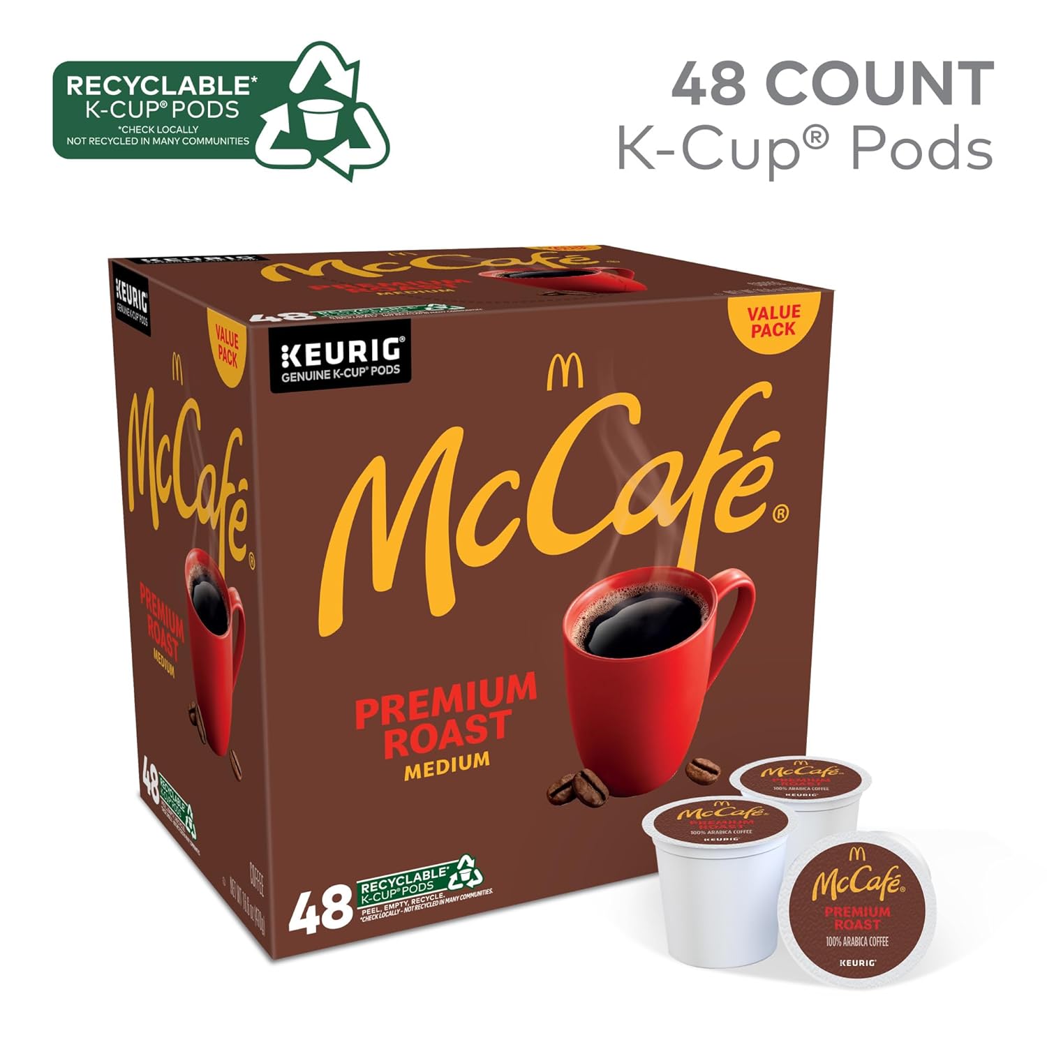 Premium Roast, Single-Serve Keurig K-Cup Pods, Medium Roast Coffee Pods Pods, 48 Count - CommunityRateLLC