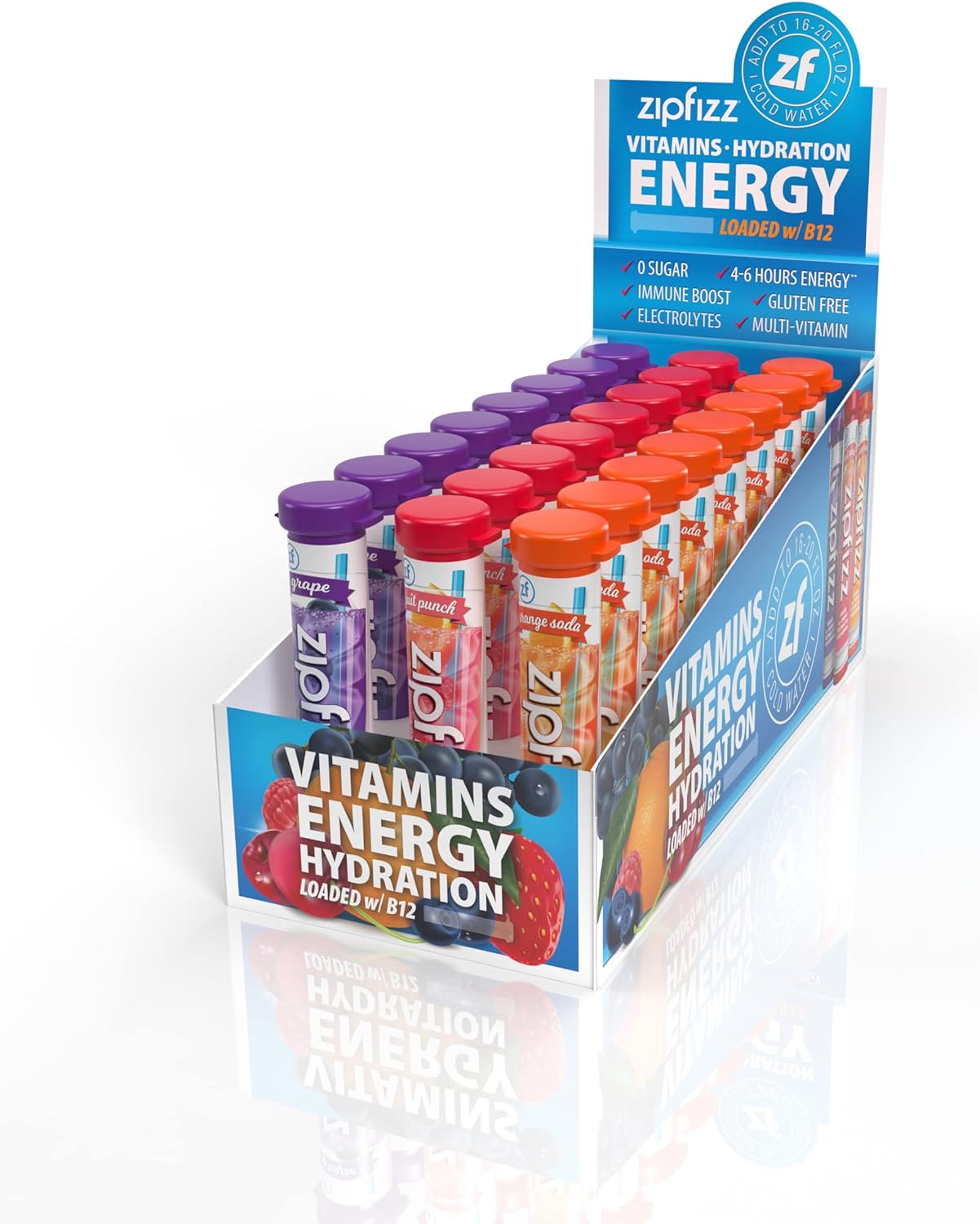 Energy Drink Mix, Electrolyte Hydration Powder with B12 and Multi Vitamin, Combo Pack (24 Pack) - CommunityRateLLC