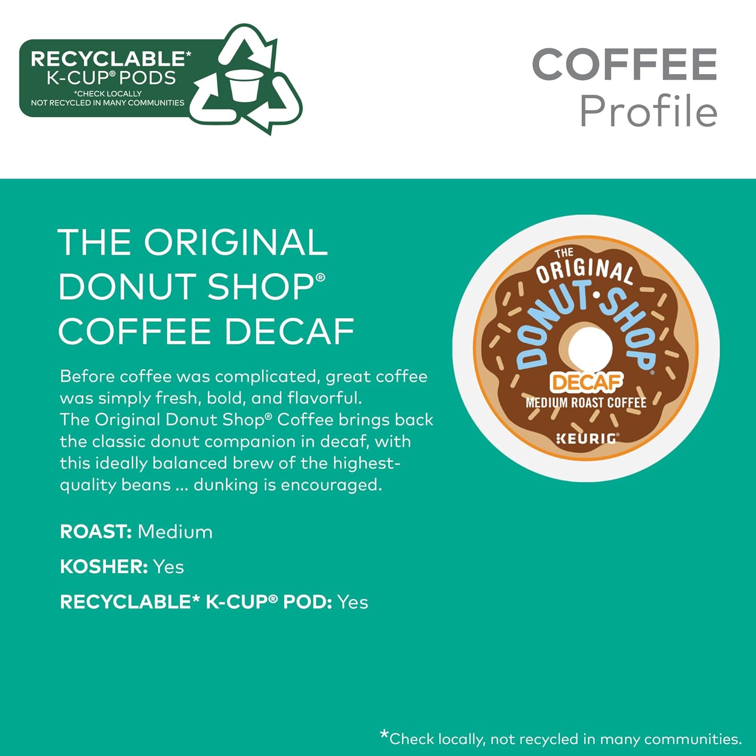 Decaf Keurig Single-Serve K-Cup Pods, Medium Roast Coffee, 96 Count (4 Packs of 24) - CommunityRateLLC