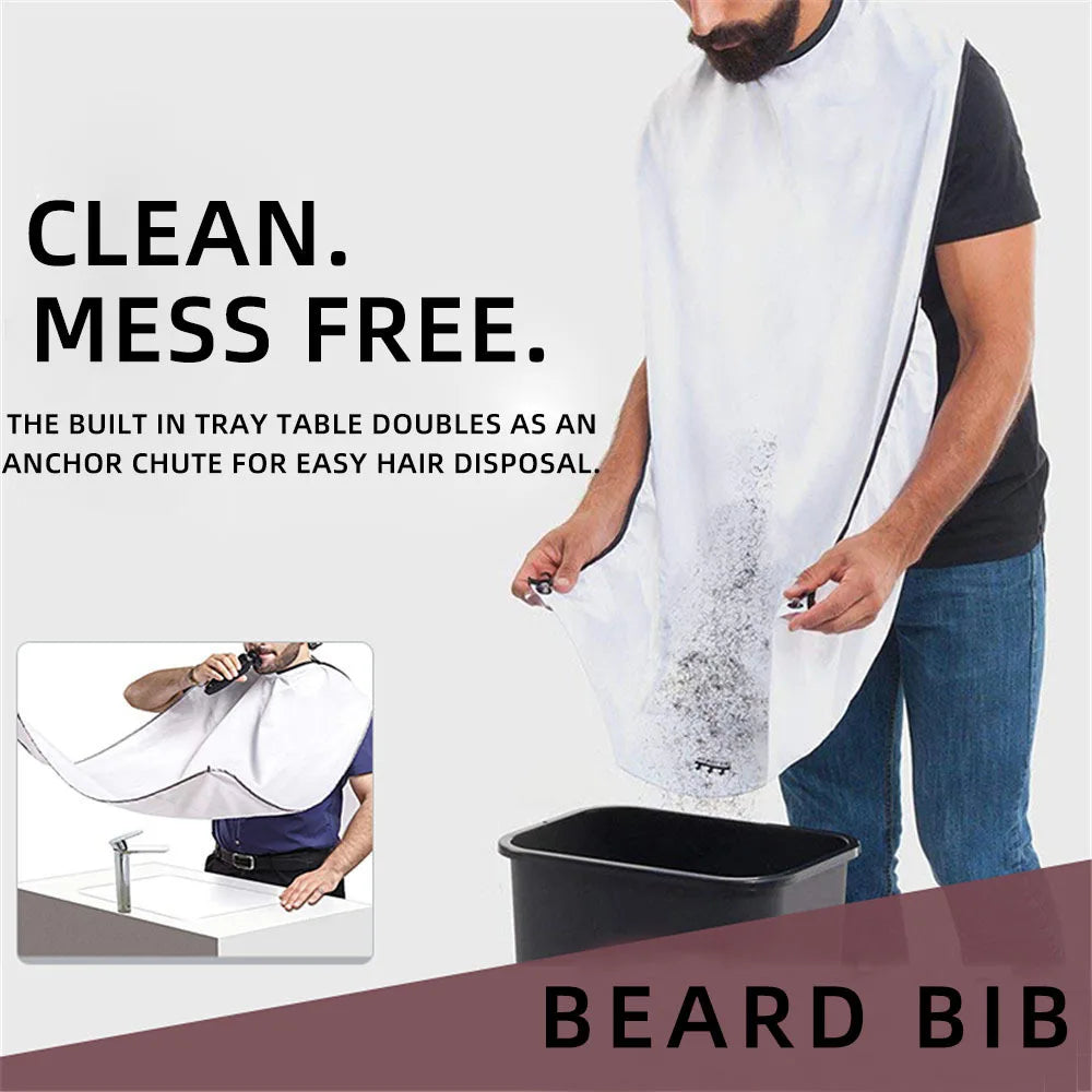 Men's Shaving Apron and Beard Catcher Cape for Easy Clean-Up - Ideal Grooming Accessory and Gift for Adults