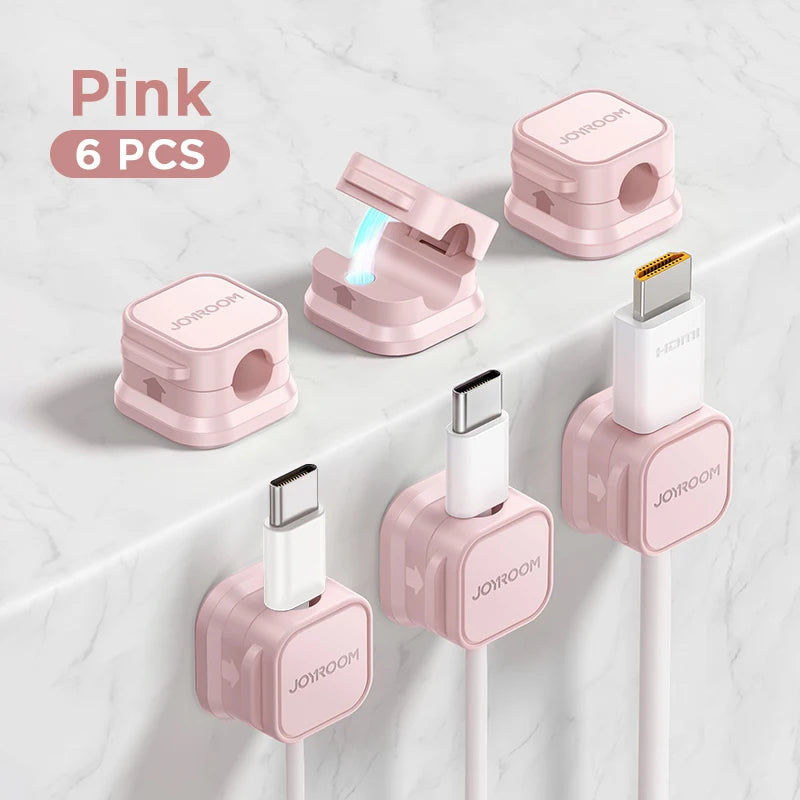 Magnetic Cable Clips - Adjustable Cord Management System for Under Desk Organization