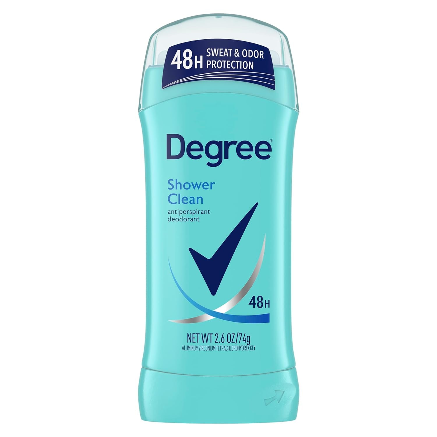 Degree Original Antiperspirant Deodorant for Women - Shower Clean, 48-Hour Sweat and Odor Protection, 2.6 Oz