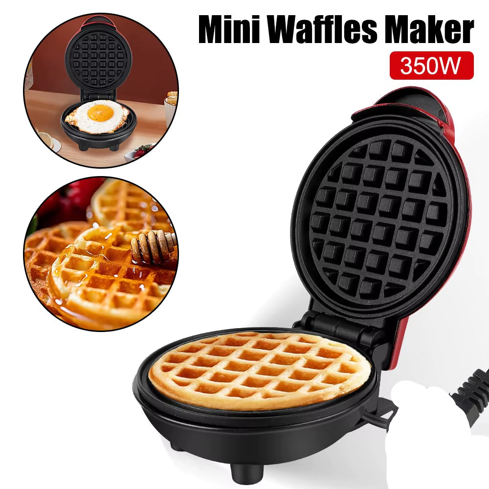 Mini Electric Egg Cake and Waffle Maker - Pan Eggette Machine for Breakfast Treats