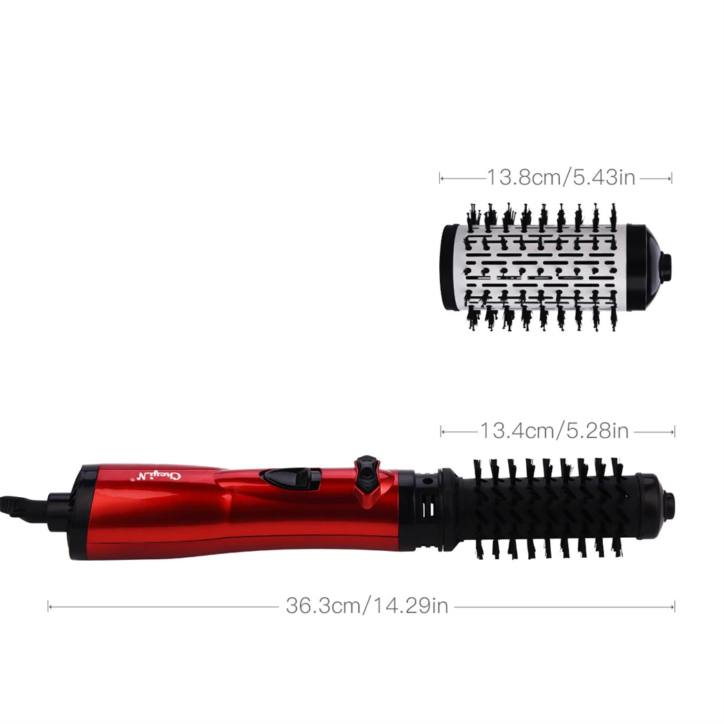 2-in-1 Hot Air Spin Brush Hair Dryer and Volumizer with Auto-Rotating Ionic Technology for Curling and Straightening