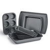 6 Piece Non-Stick Bakeware Sets, Easy for Release and Clean Up, Carbon Steel, Gray - CommunityRateLLC