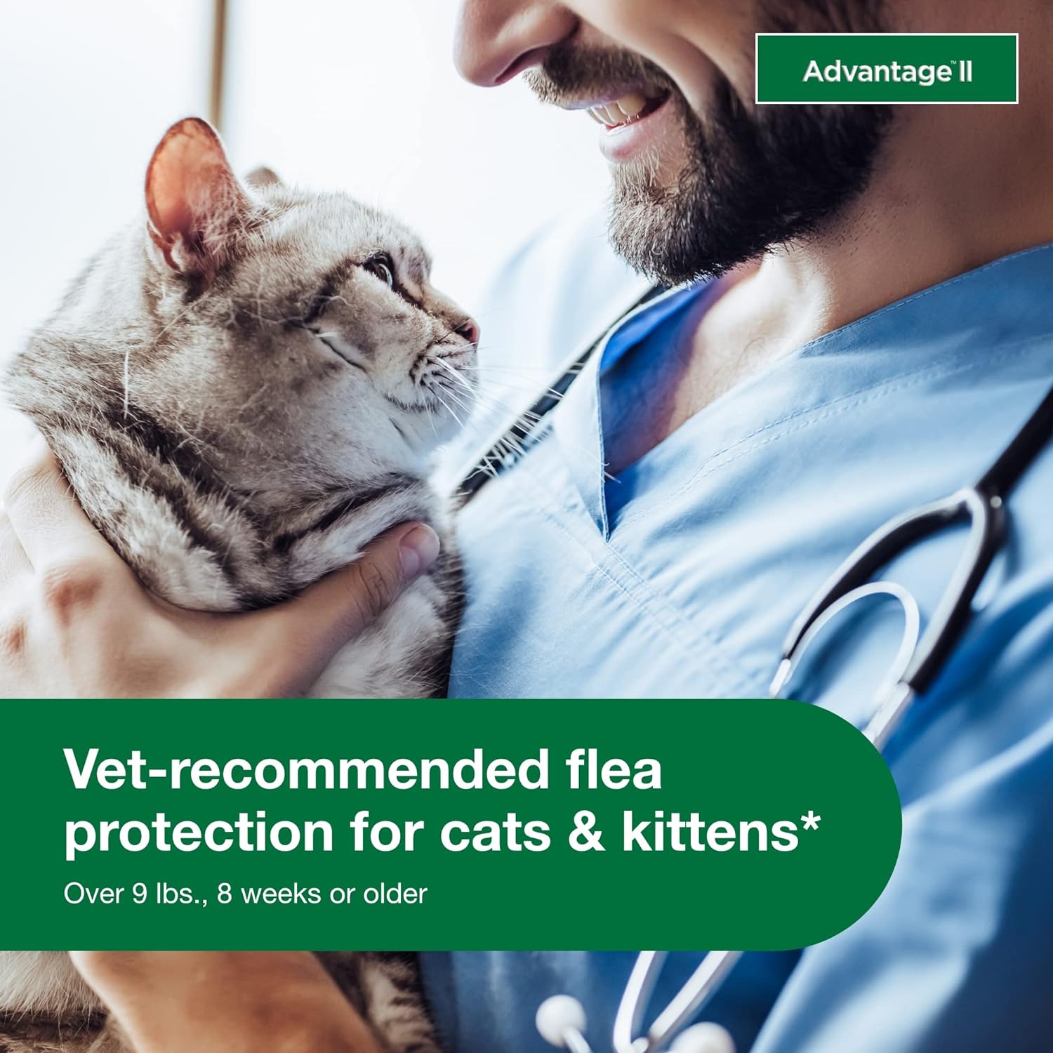 II Large Cat Vet-Recommended Flea Treatment & Prevention | Cats over 9 Lbs. | 4-Month Supply - CommunityRateLLC