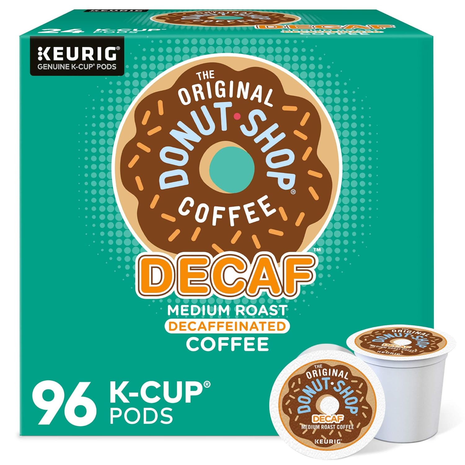 Decaf Keurig Single-Serve K-Cup Pods, Medium Roast Coffee, 96 Count (4 Packs of 24) - CommunityRateLLC