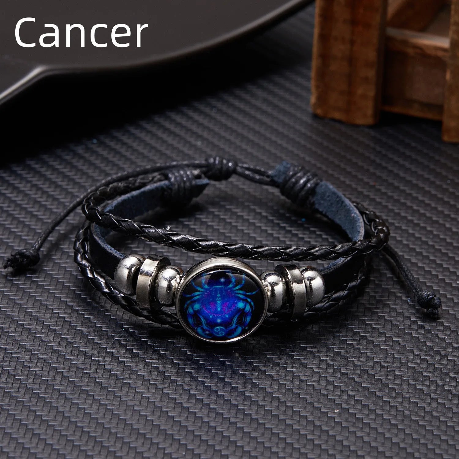 Luminous Zodiac Sign Charm Bracelets for Men and Women - Vintage Multilayer Leather Wrap Bangle, Ideal Birthday Gift