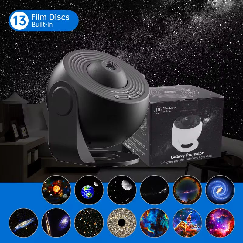 Galaxy Projector Night Light - 360° Rotating Planetarium Lamp for Children's Bedrooms, Ideal for Valentine's Day Gifts and Wedding Decor