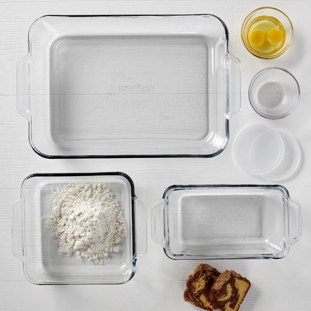 Glass Baking Dish Set, 7 Piece Glass Bakeware Set - CommunityRateLLC