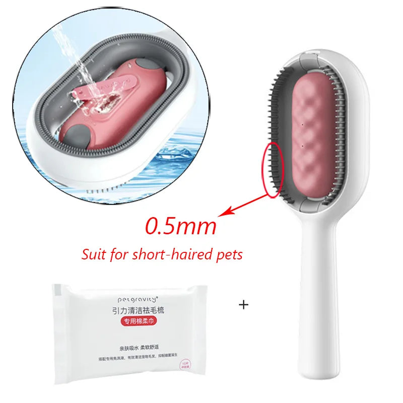 Double-Sided Pet Grooming Brushes for Cats and Dogs with Wipes - Essential Accessories for Pet Care