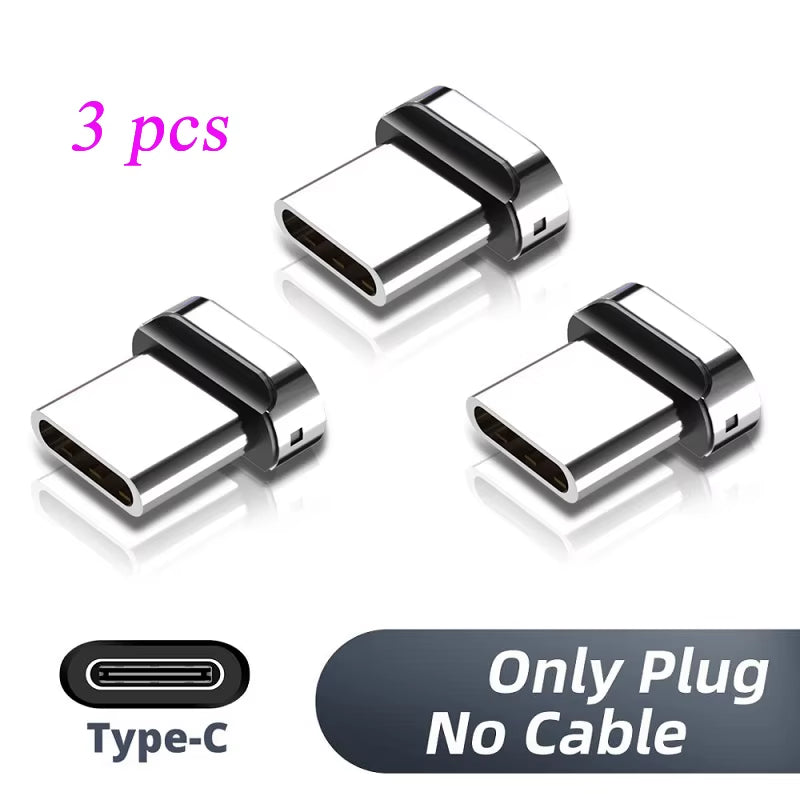 3A USB Magnetic Phone Charger and Data Cable - Fast Charging Type C and Micro USB Magnetic Charging Wire