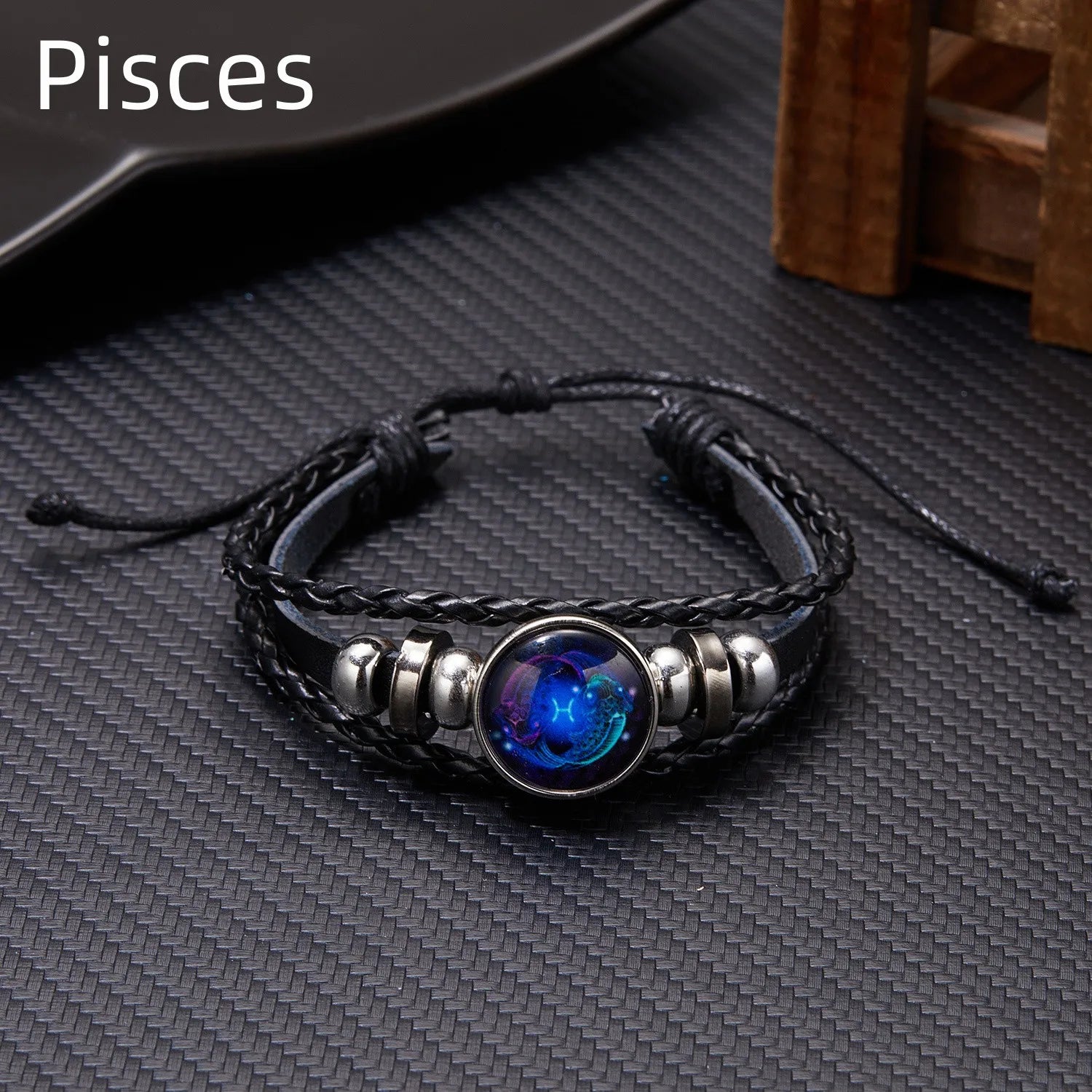 Luminous Zodiac Sign Charm Bracelets for Men and Women - Vintage Multilayer Leather Wrap Bangle, Ideal Birthday Gift