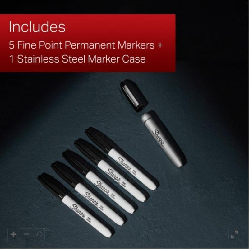 Variety Pack of  Permanent Markers in Black, 6 Count - CommunityRateLLC