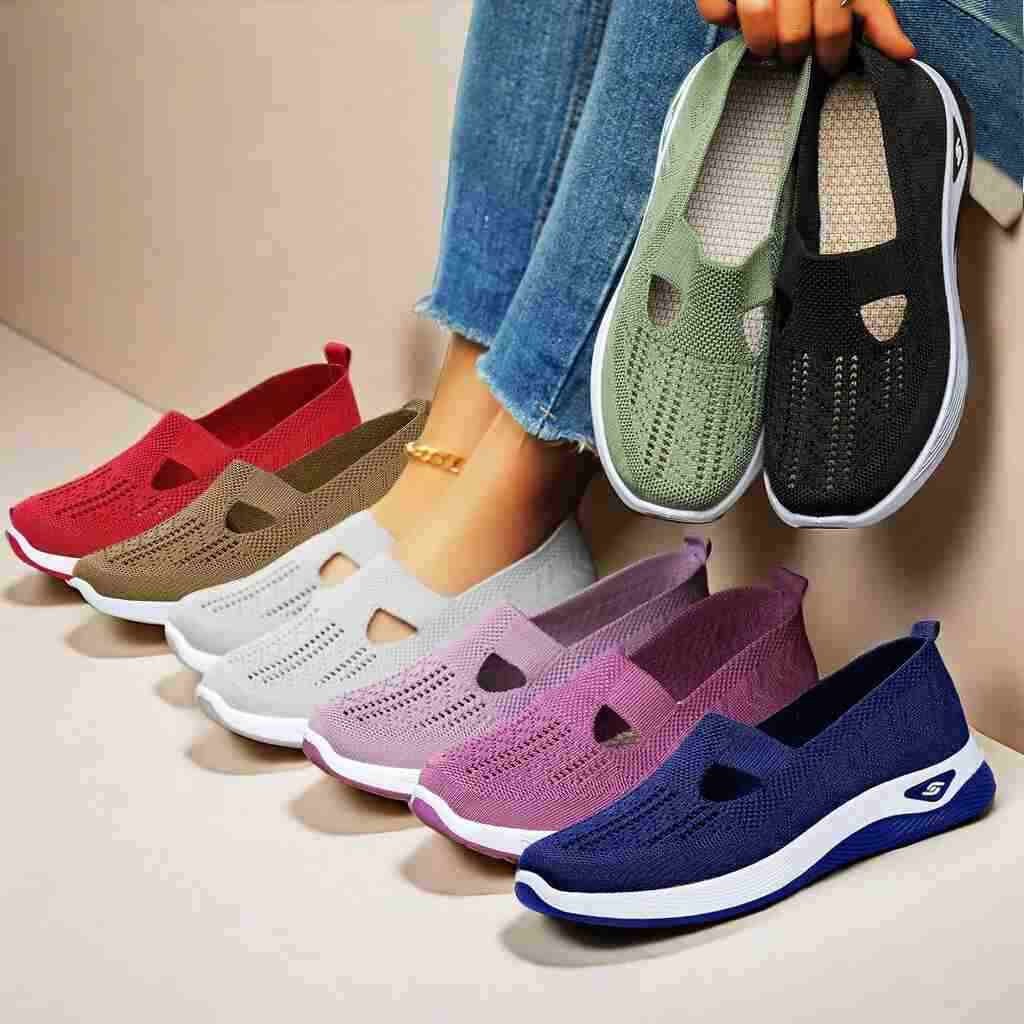 2023 Summer Collection: Women's Comfort Casual Shoes - Fashionable Soft Sole Breathable Hollow Out Flats