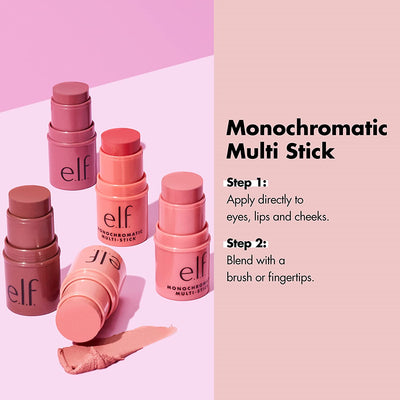 Monochromatic Multi Stick in Sparkling Rose - Creamy, Lightweight, Versatile Makeup with Effortless Blendability and Luxurious Shimmer, 0.17 Oz