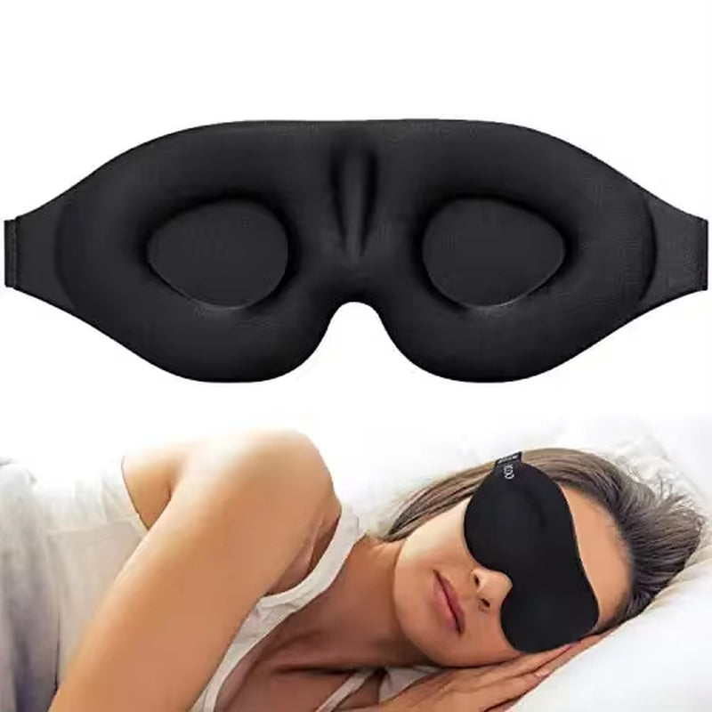 3D Contoured Sleep Eye Mask - Light Blocking Blindfold for Men and Women