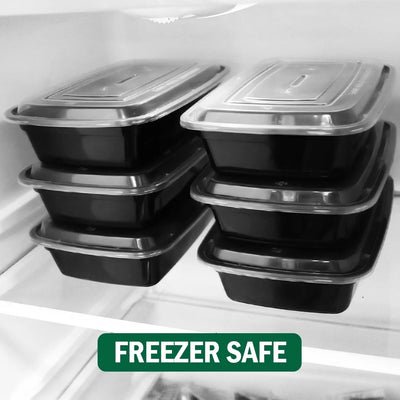 Meal Prep Containers, 50 Packs Plastic Food Storage Containers with Lids, 32Oz Bento Box Reusable, to Go Containers Disposable, BPA Free - CommunityRateLLC