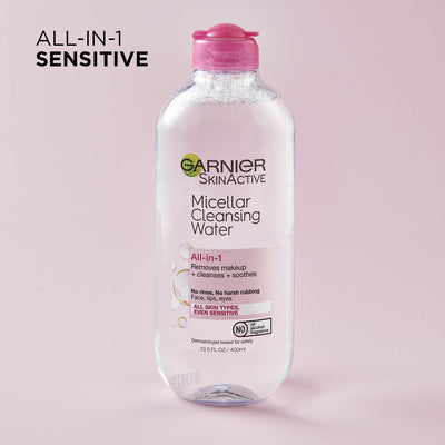 Micellar Water Hydrating Facial Cleanser and Makeup Remover for Sensitive Skin, Vegan and Cruelty-Free, 13.5 Fl Oz (400 mL) - CommunityRateLLC