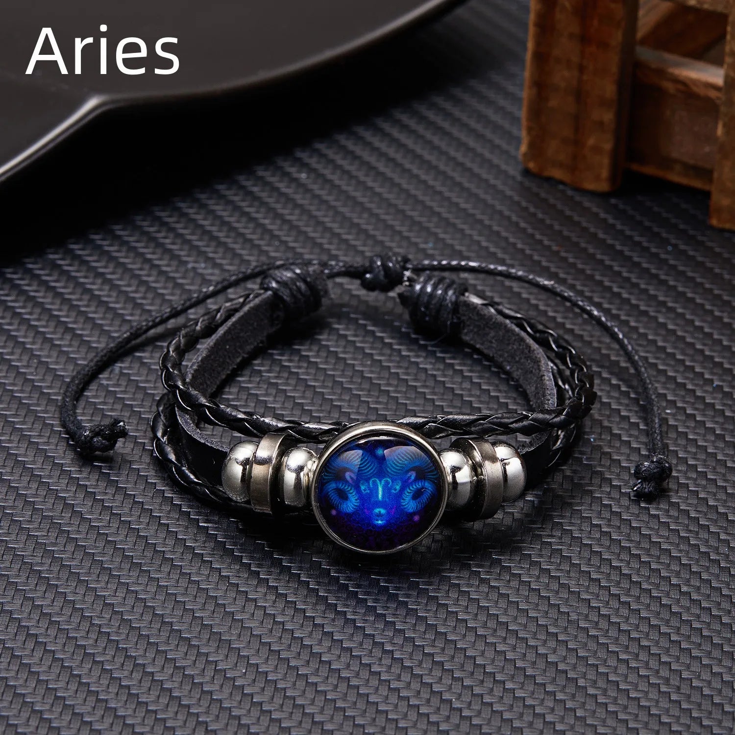 Luminous Zodiac Sign Charm Bracelets for Men and Women - Vintage Multilayer Leather Wrap Bangle, Ideal Birthday Gift