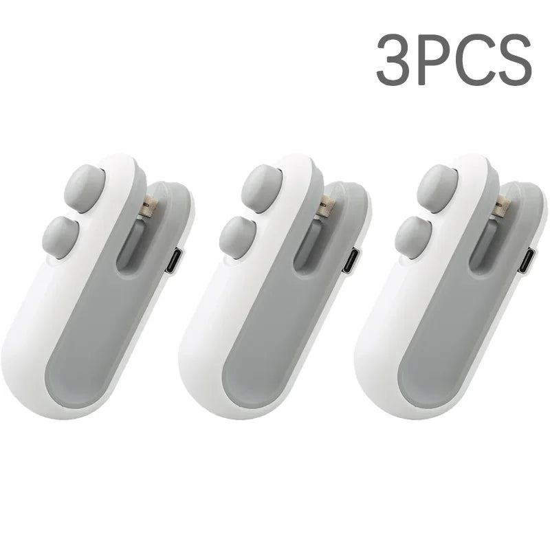 Rechargeable 2-in-1 Portable Mini Heat Sealer and Vacuum Sealer for Snacks and Plastic Bags